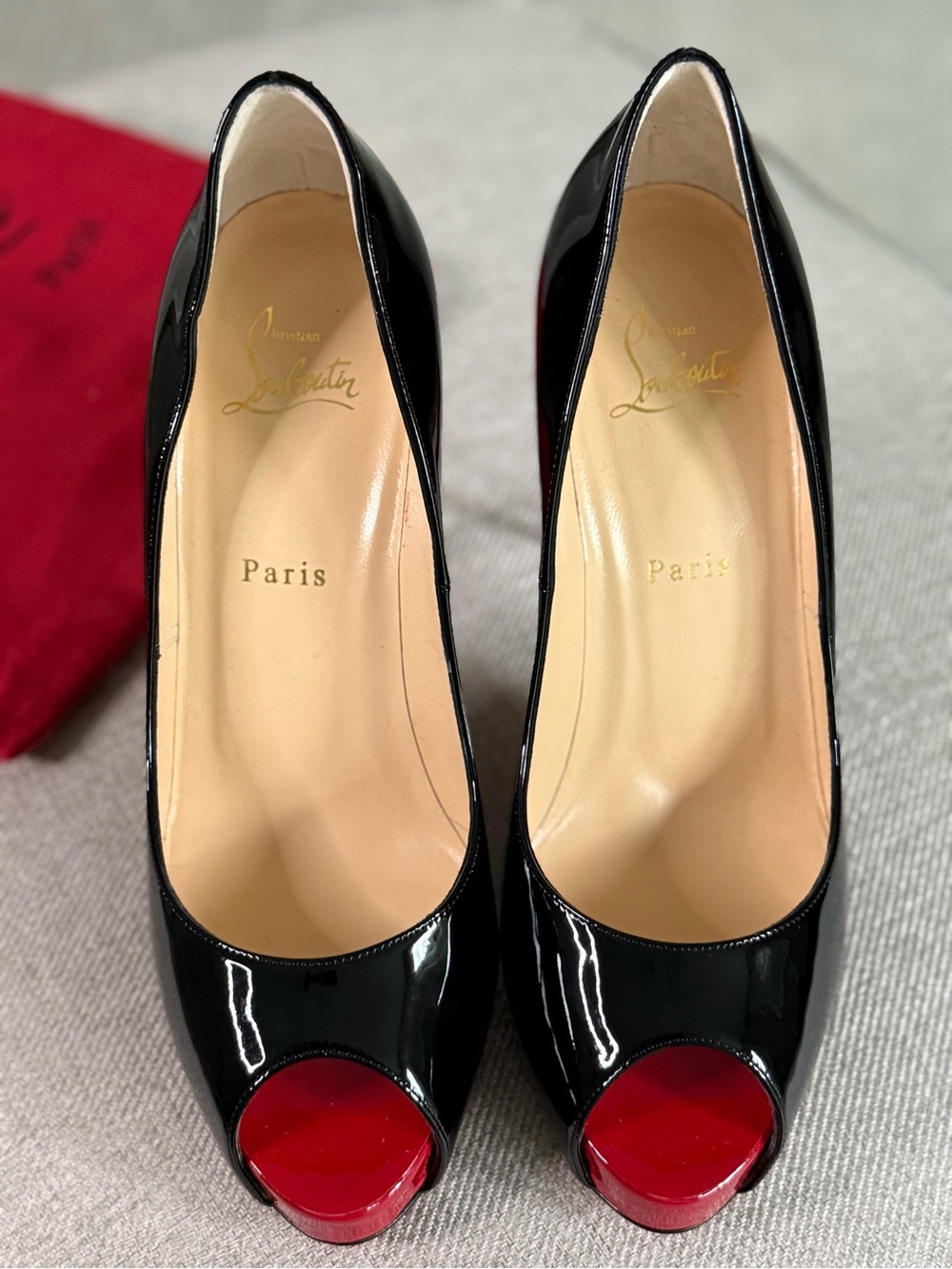 NEW Christian Louboutin New Very Privé 120 Platform Peep Toe Pumps - Size 39.5 - Picture 5 of 10